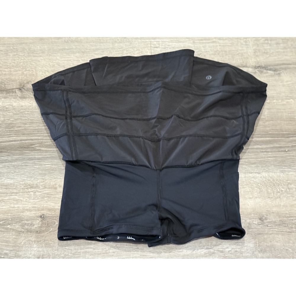 Lululemon Pace Rival Mid-Rise Skirt Black Size 4 Running Tennis Skort - Picture 4 of 7
